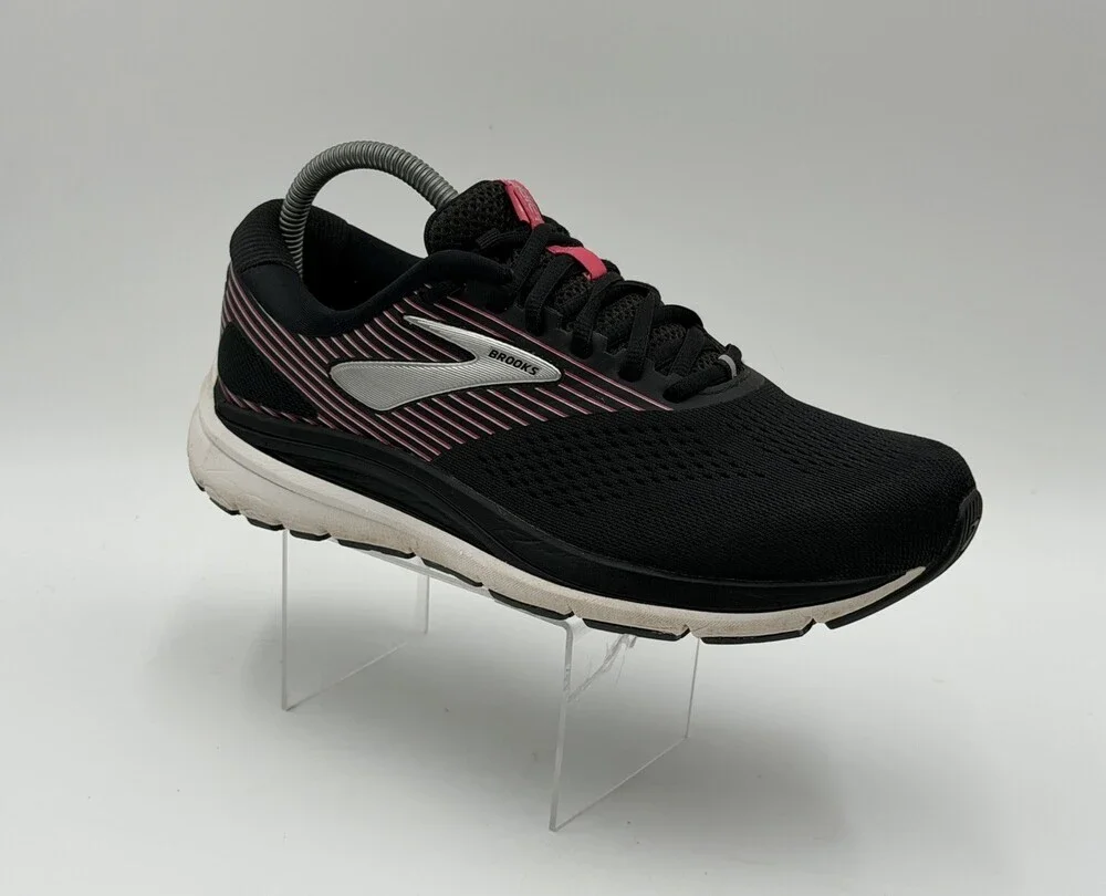 Brooks Addiction 14 Womens Sz 8 Extra Wide 2E Black Pink Running Shoes